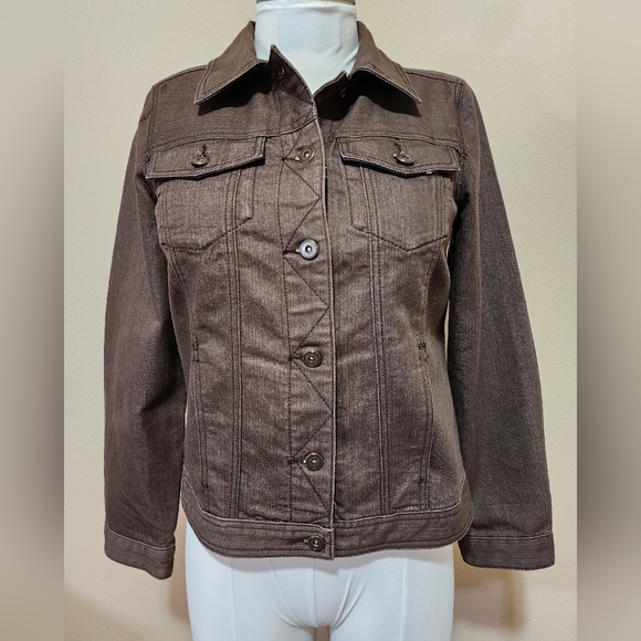 WJ20. Christopher and Banks denim jacket - Picture 1 of 12